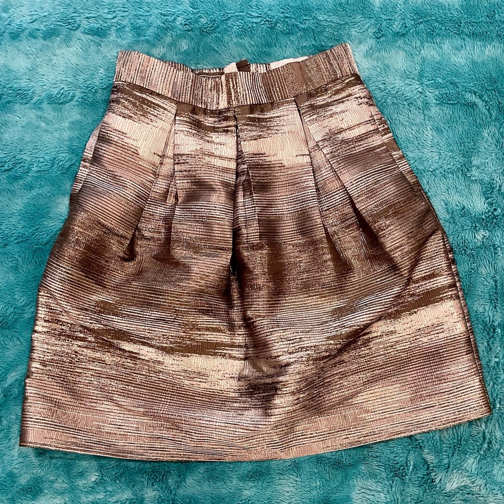 Simply Styled Black/Silver Jacquard  Skirt Back Zip Pockets Size Petite MP